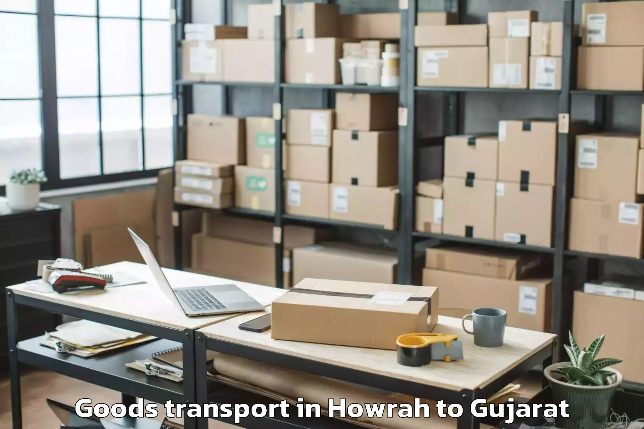 Leading Howrah to Lunavada Goods Transport Provider